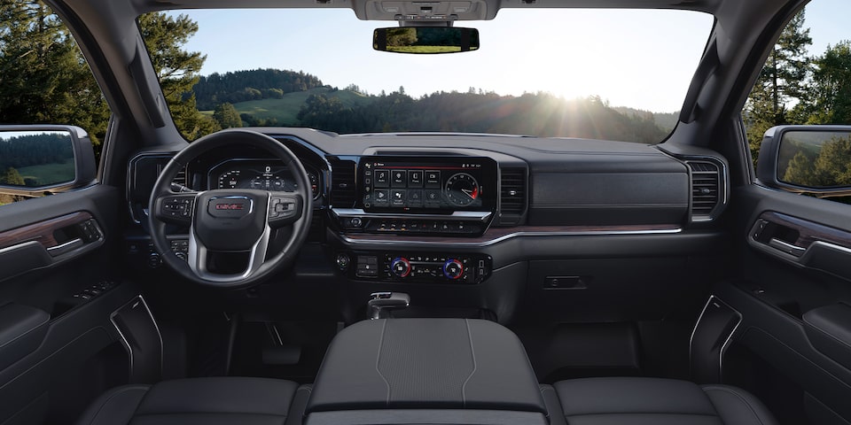  Rear passenger's view of the 2024 GMC Sierra 1500 SLE.