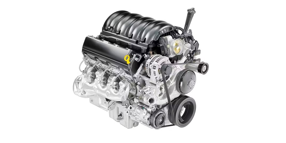 6.2L V8 Engine of the 2024 GMC Sierra 1500 SLE.