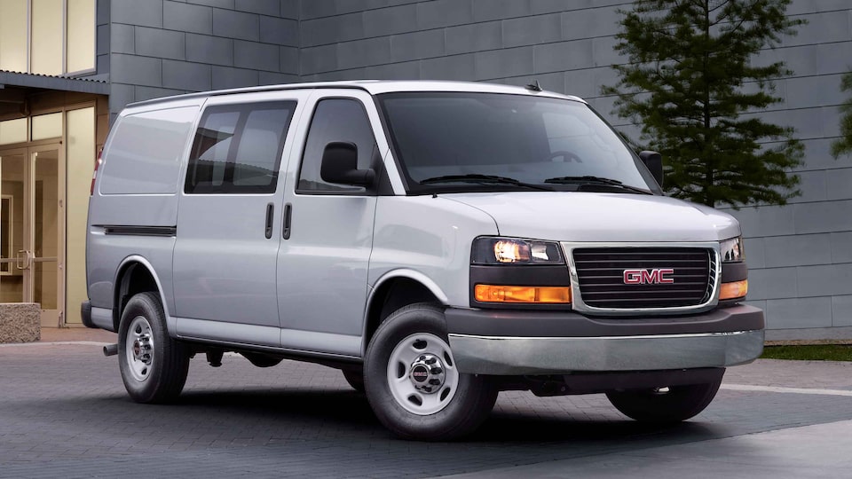 2022 GMC Savana Cargo with 4G LTE Wi-Fi hotspot.