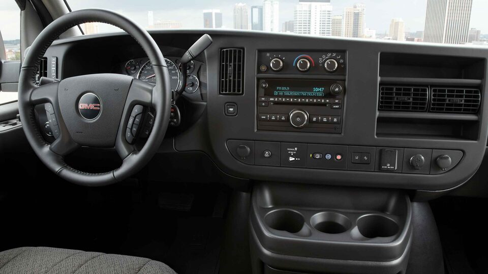 2021 GMC Savana Passenger steering wheel.