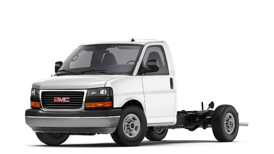 Fourgonnette GMC Savana tronquée 2019.