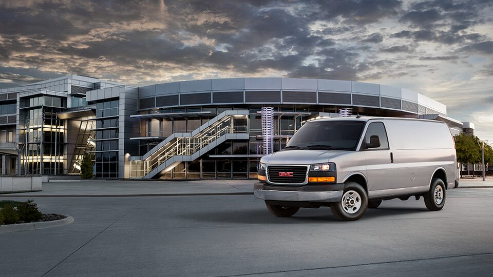 2023 Savana Cargo featuring solar-ray deep-tinted window glass.