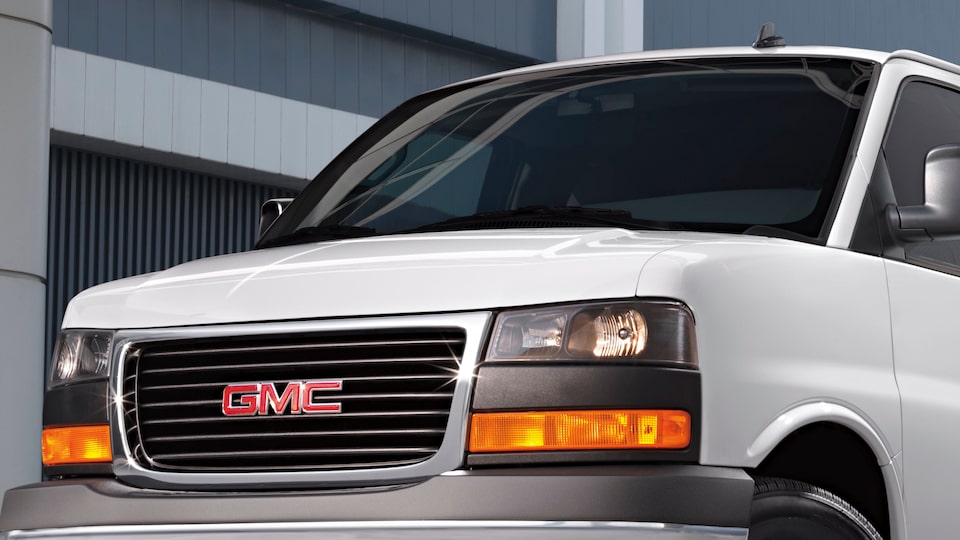 Savana Cargo deep-tinted front windows.