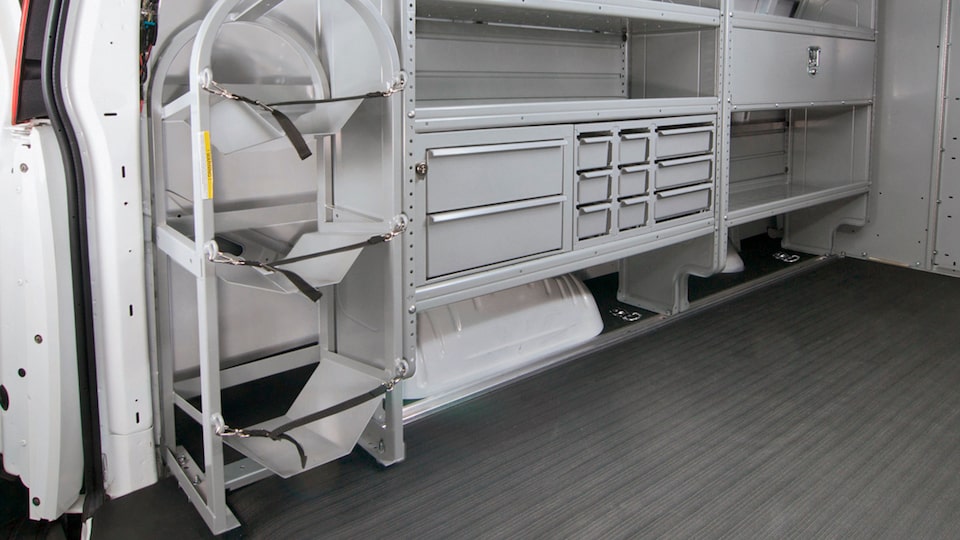 Savana Cargo floor covering and tie-downs.