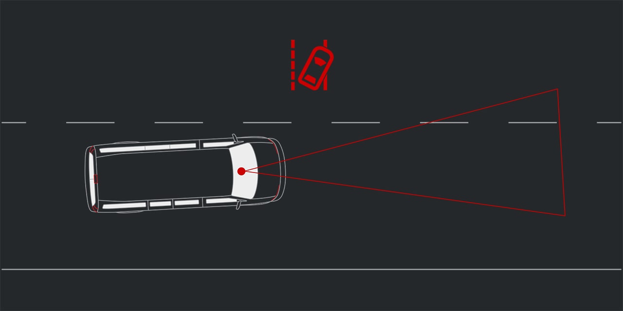 Lane Departure Warning feature of the 2026 GMC Savana Cargo Van.