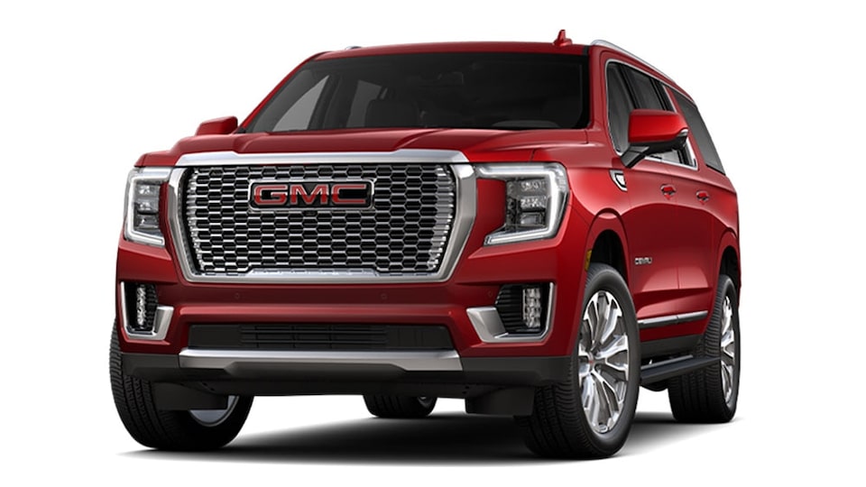2021 GMC Yukon Denali XL in Cayenne Red Tintcoat.