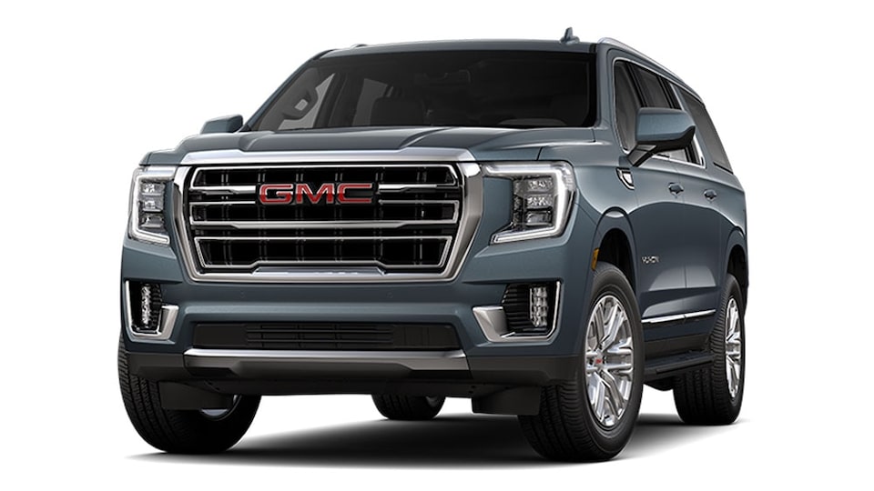 2021 GMC Yukon XL in Dark Sky Metallic.