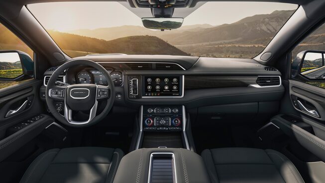 2023 GMC Yukon Denali Gray Ash interior.