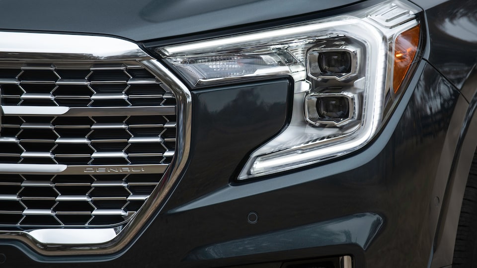 2022 GMC Terrain Denali headlamp.