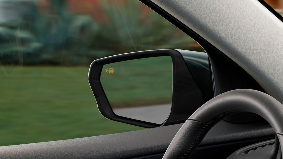 2022 Terrain Denali side mirror safety feature.