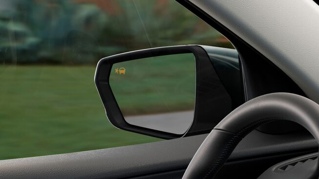 2022 Terrain Denali side mirror safety feature.