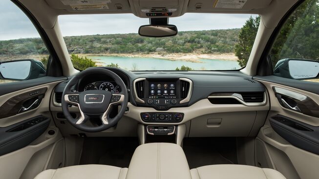 2022 GMC Terrain Denali interior dashboard.