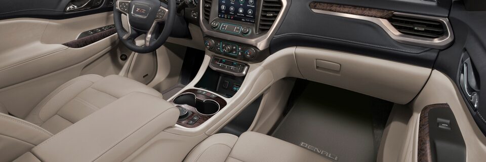 2023 Acadia interior seating and dashboard.