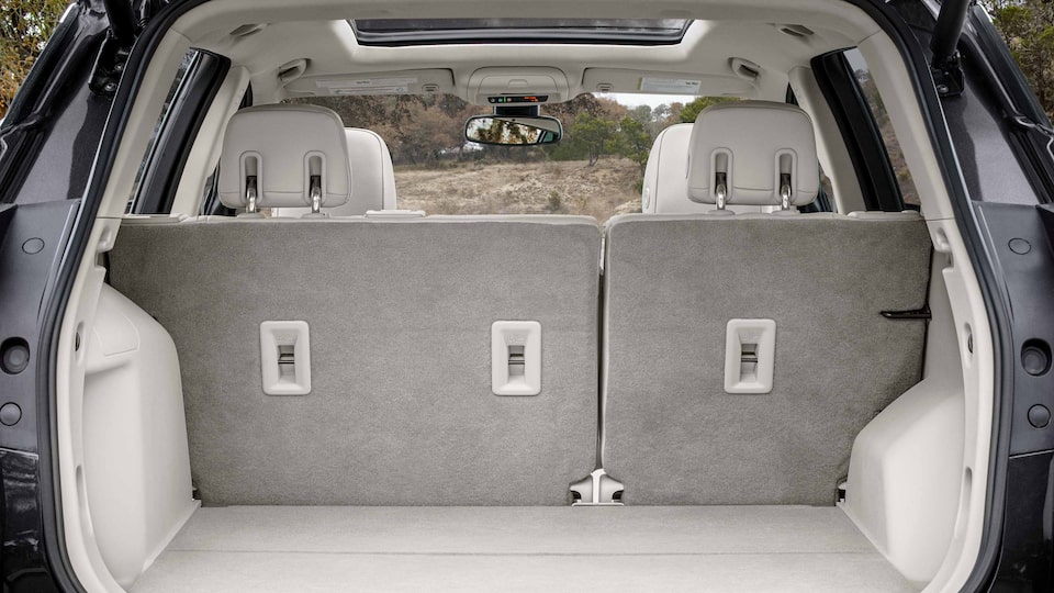 2023 GMC Terrain cargo space with seats folded.