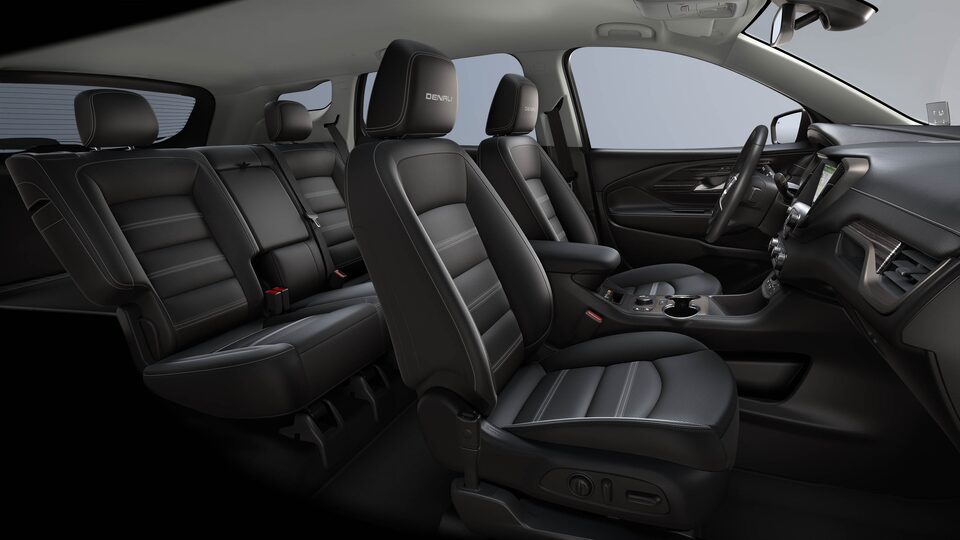 Sièges avant du GMC Terrain Denali 2023 : noir jais.