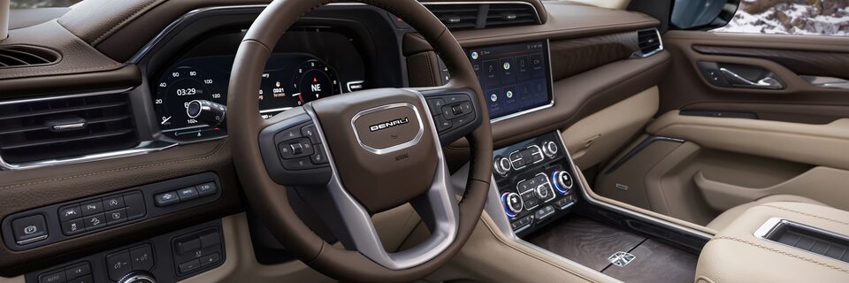 2023 GMC Yukon Denali interior dashboard.