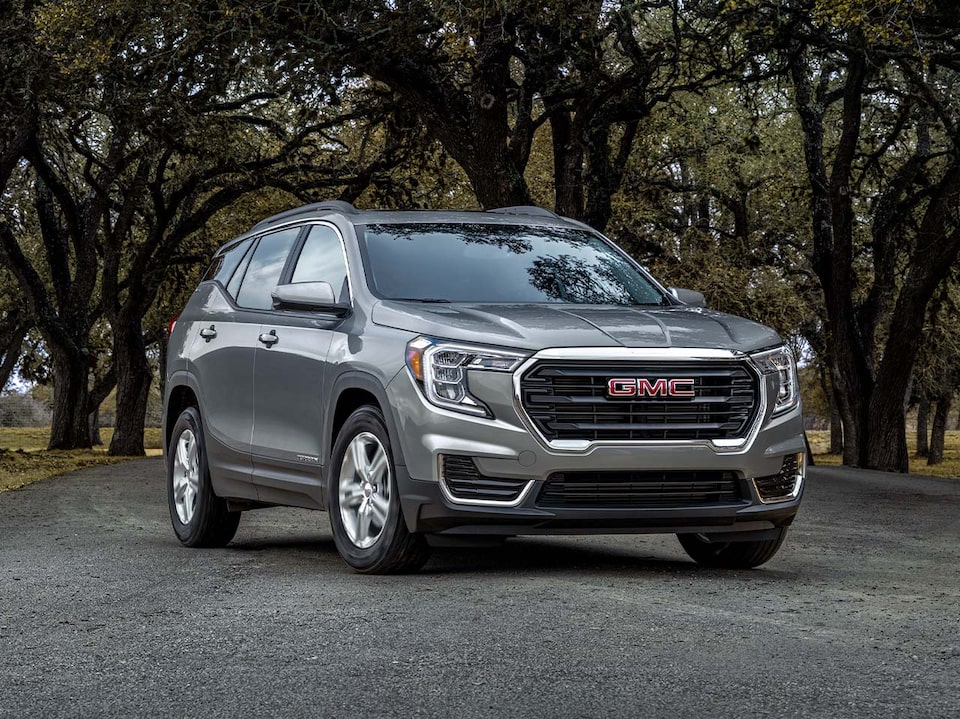 Showcasing the signature LED lighting of the 2024 GMC Terrain.