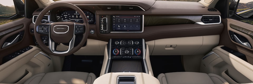 2024 GMC Yukon Denali front interior.
