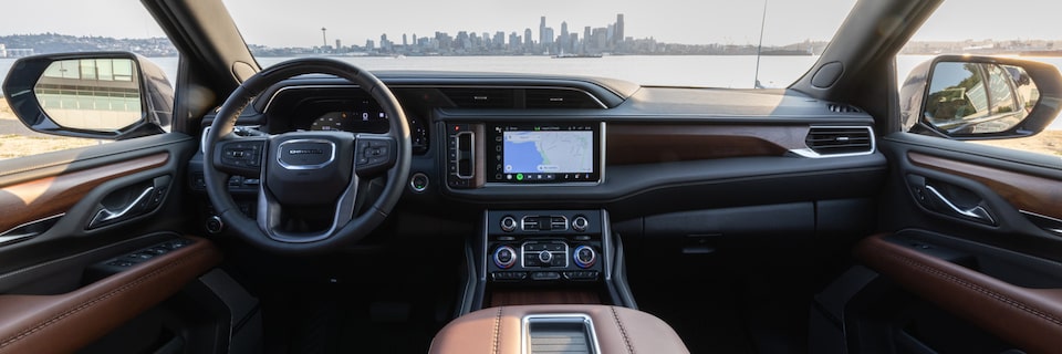 2024 GMC Yukon Denali Ultimate front interior.