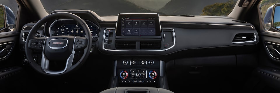 2024 GMC Yukon SLE front interior.