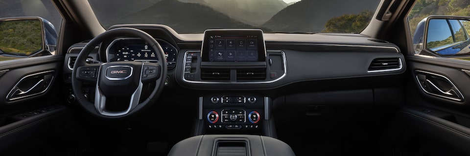 2024 GMC Yukon SLT front interior.
