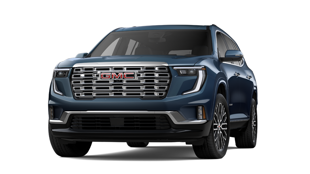Front Three-Quarters View of the 2025 GMC Acadia Elevation SUV.