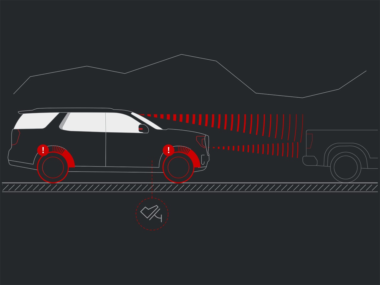 Enhanced Automatic Emergency Braking feature of the 2026 GMC Acadia Denali.