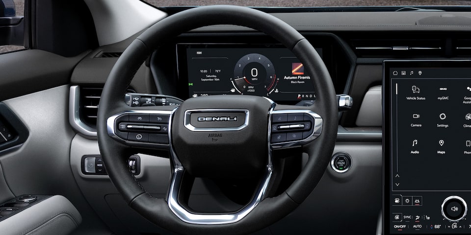 Close-up of the 11 Inch Diagonal Driver Infotainment System in the 2026 GMC Terrain Denali.