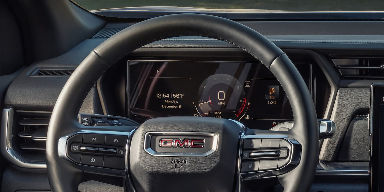 Close-up of the 11 Inch Diagonal Driver Infotainment System in the 2026 GMC Terrain Elevation Compact SUV.