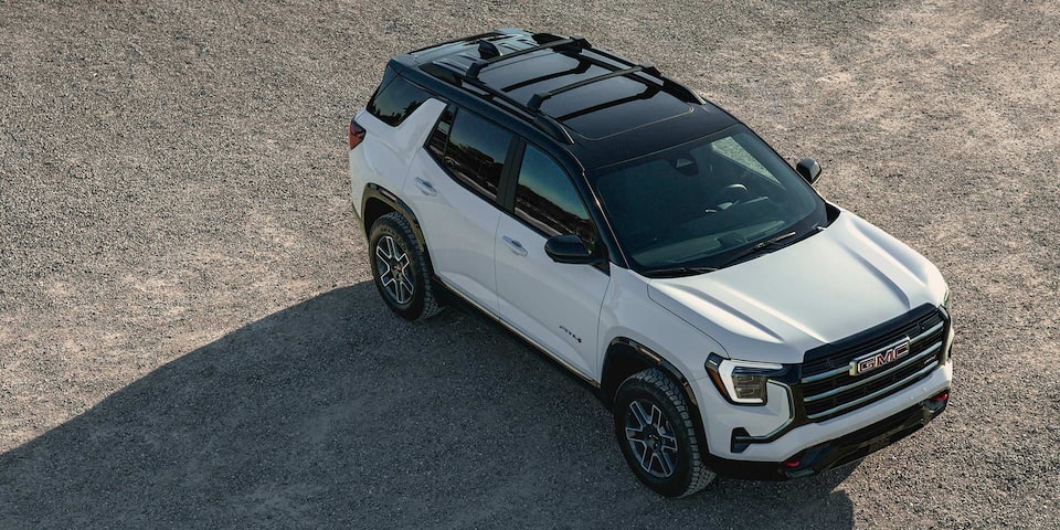 Top view of the two-tone roof of the 2026 GMC Terrain.