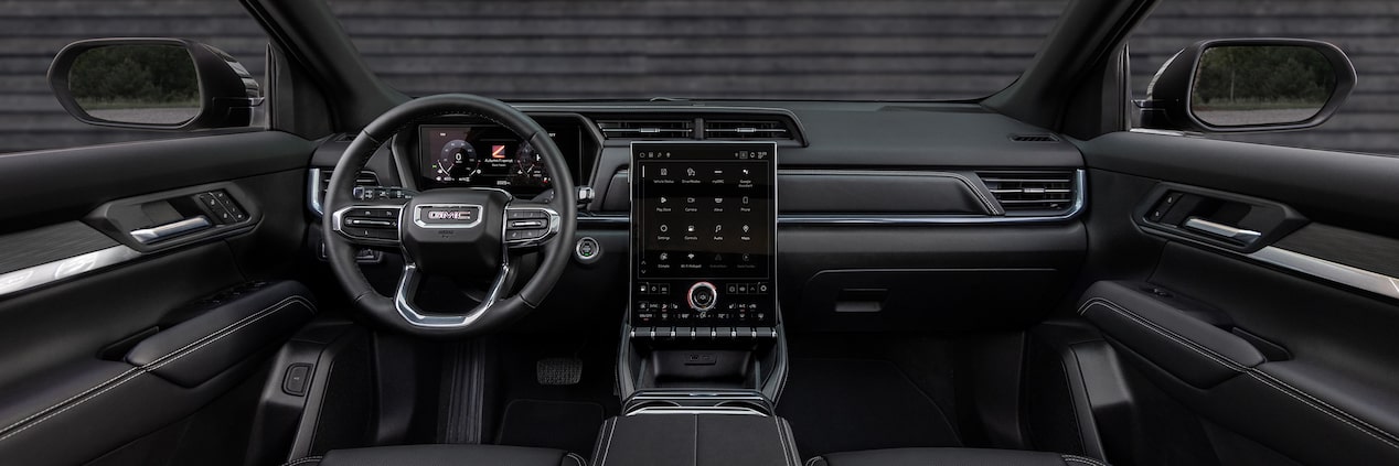 Front interiors of the 2026 GMC Terrain Elevation.