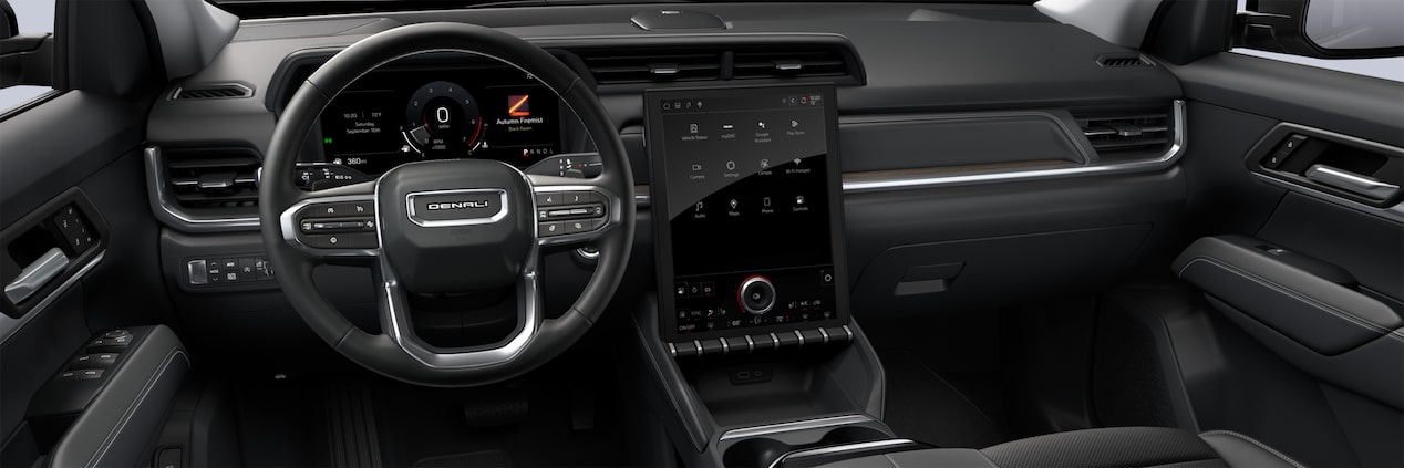 Sleek front interiors of the 2026 GMC Terrain.