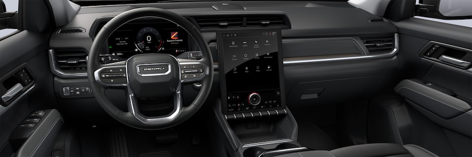 Sleek front interiors of the 2026 GMC Terrain.