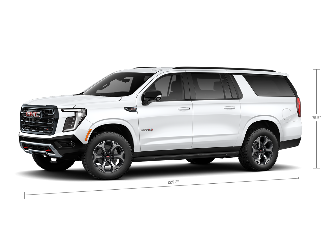 Spécifications techniques du Yukon XL AT4 2026.