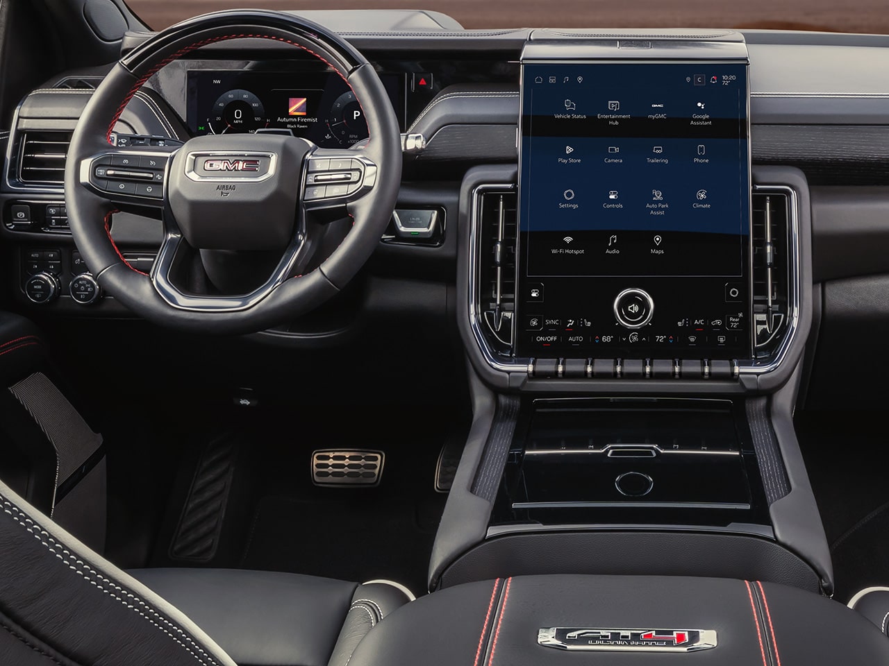 Le cuir plein grain Obsidienne Rush du GMC Yukon AT4 Ultimate 2026.