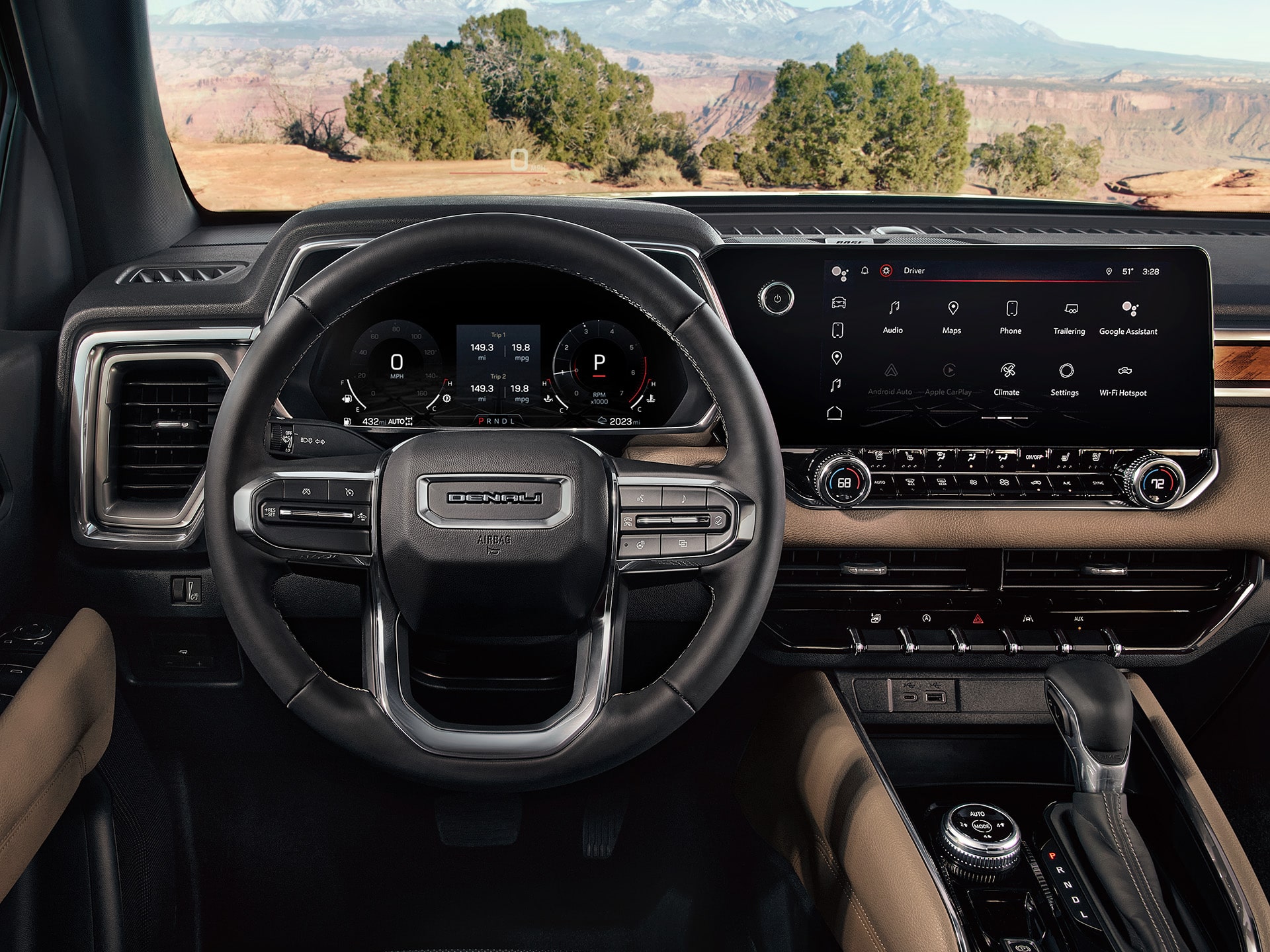L’habitacle du GMC Canyon Denali 2026 vu par le conducteur.
