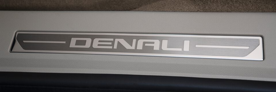 GMC Denali distinctive chrome accents.