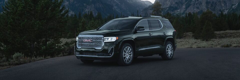 2022 GMC Acadia Denali mid-size luxury SUV.