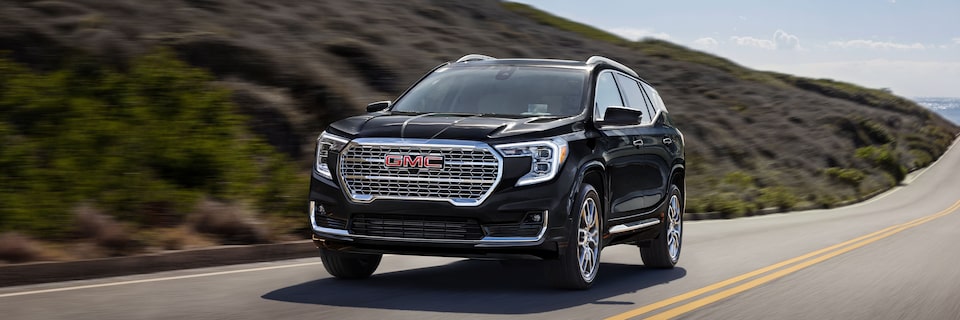 2023 GMC Terrain Denali compact luxury SUV.