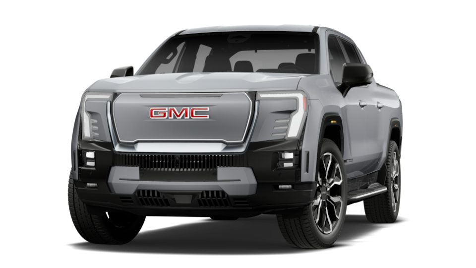 Vue latérale avant du GMC Sierra EV Denali 2026.