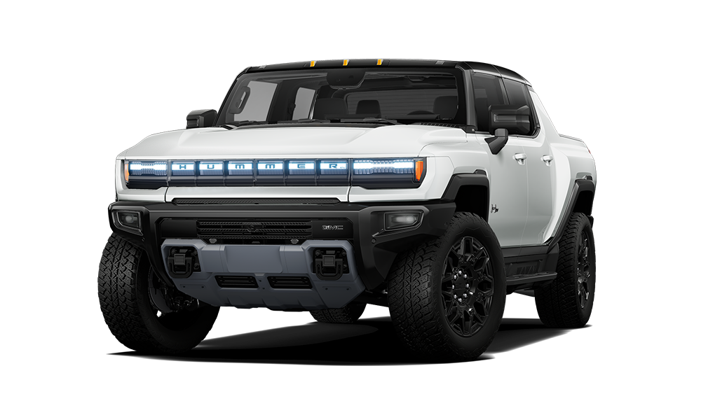 Vue latérale avant du camion GMC Hummer EV 2026.