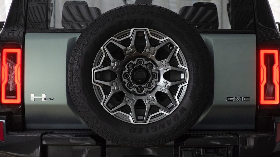 The Hummer EV SUV's 35-inch spare tire.