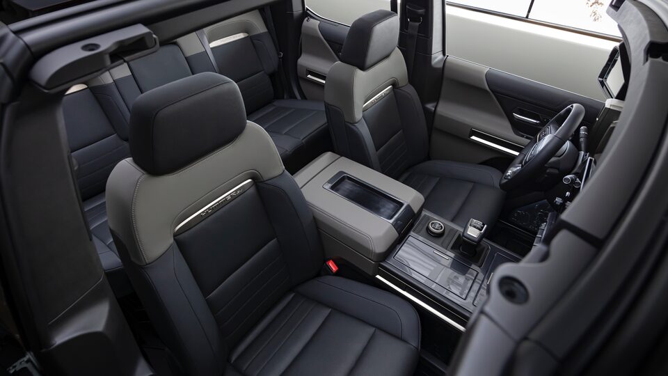 The GMC Hummer EV with Lunar Shadow interior.