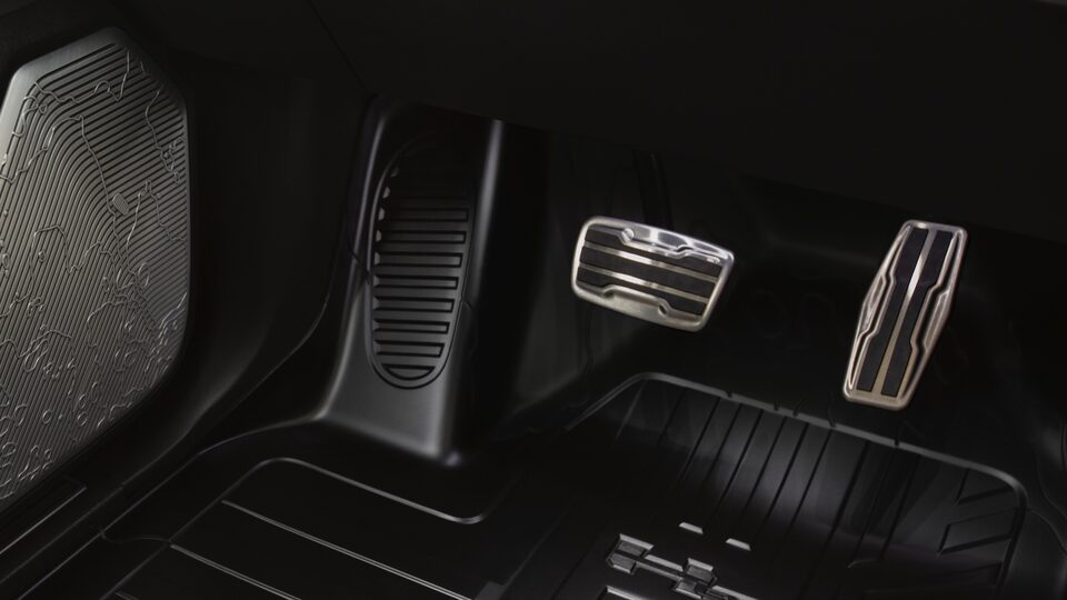 The all-electric Hummer EV with Regen on Demand feature.