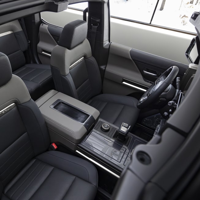 HUMMER EV SUV interior.