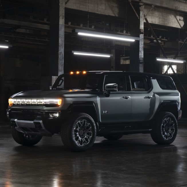 Left profile view for the Hummer EV SUV.