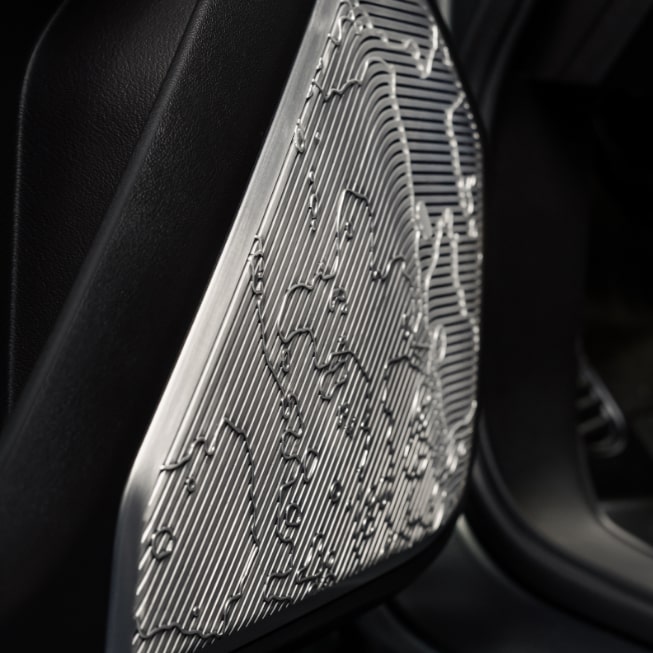 GMC Hummer EV SUV interior detail.