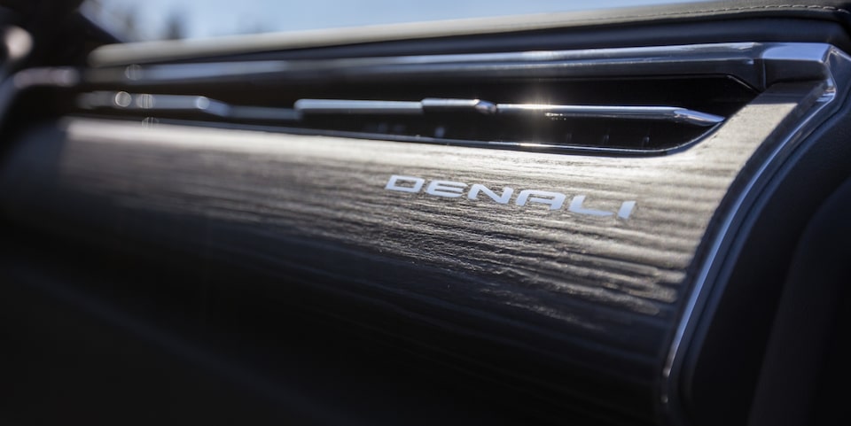 Unique design etched on the interior of the GMC Sierra EV Denali.