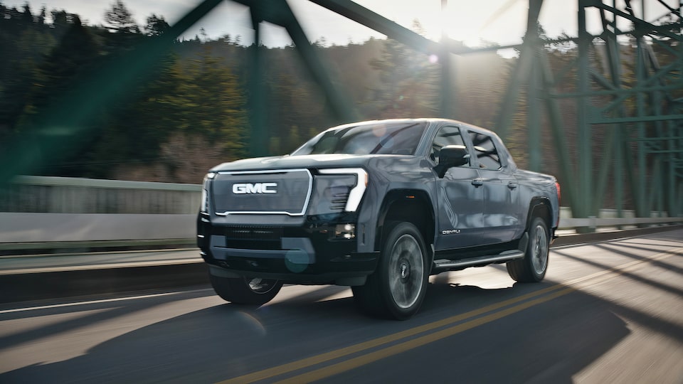 The First Ever GMC Sierra EV Denali Edition 1 on display.