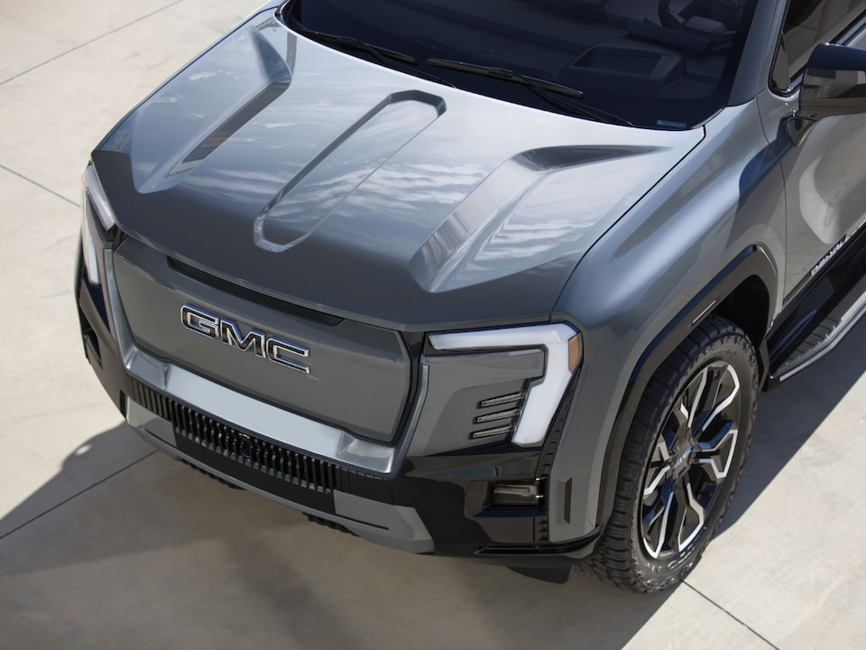 Overview of the of the GMC Sierra EV Denali front side.